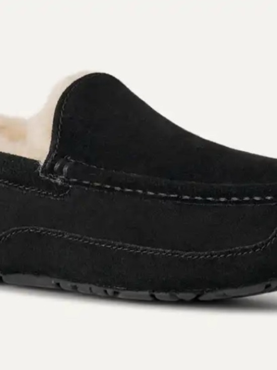 UGG Black Suede Slip-On Loafer Slipper main image 5